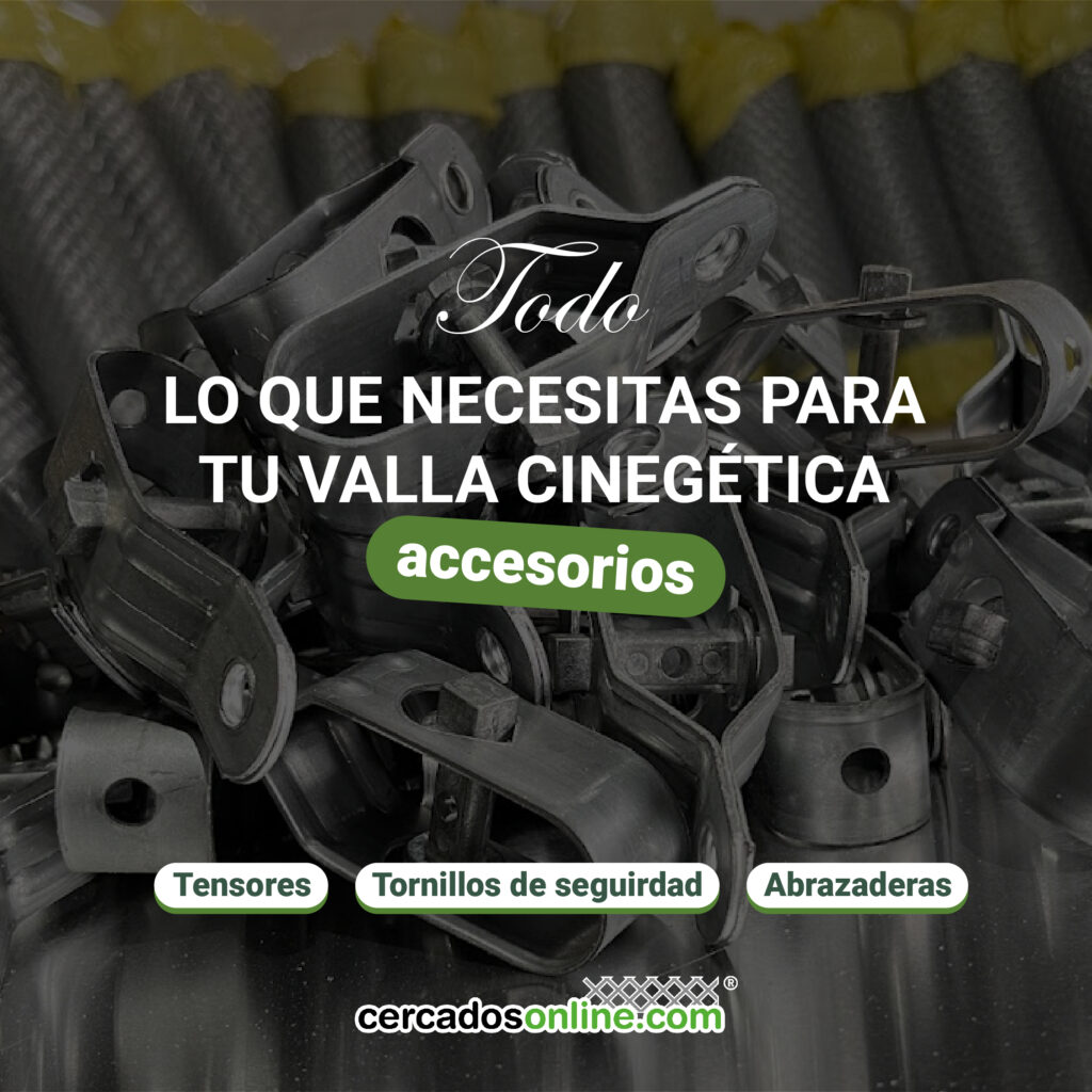 Accesorios esenciales para una valla cinegética resistente y duradera