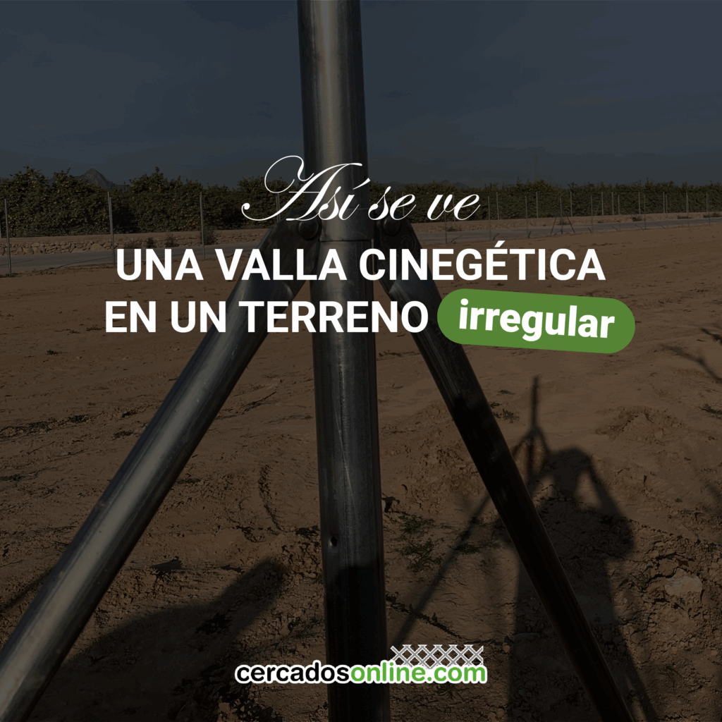 Así se ve una valla cinegética en un terreno irregular