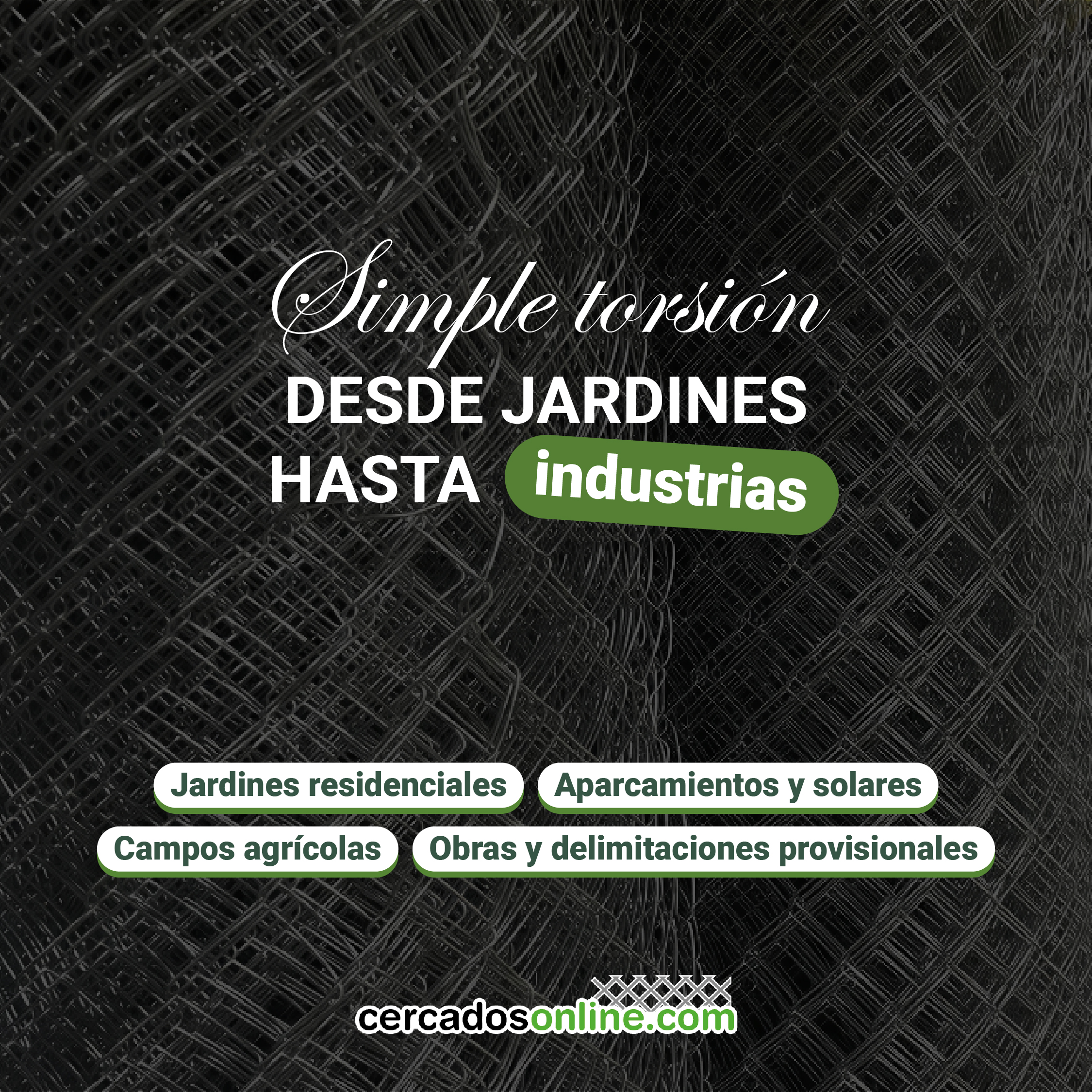 Valla de simple torsión: versatilidad para jardines, terrenos y espacios industriales