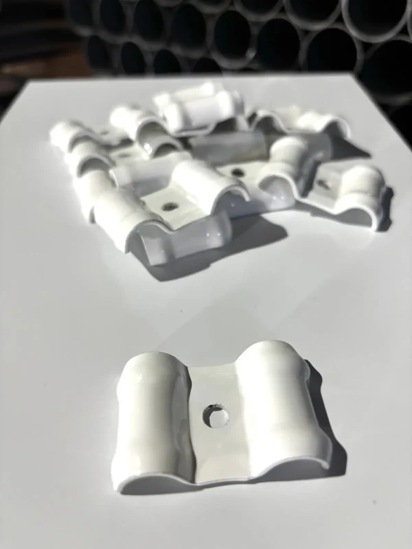 Grapa Fijación Hercules metálica blanco para 40 y 60